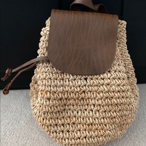 Cappelli Stratford Straw Backpack Purse